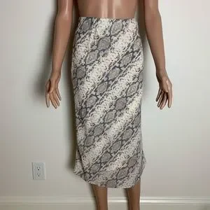 TJ Maxx Snake print chiffon midi skirt